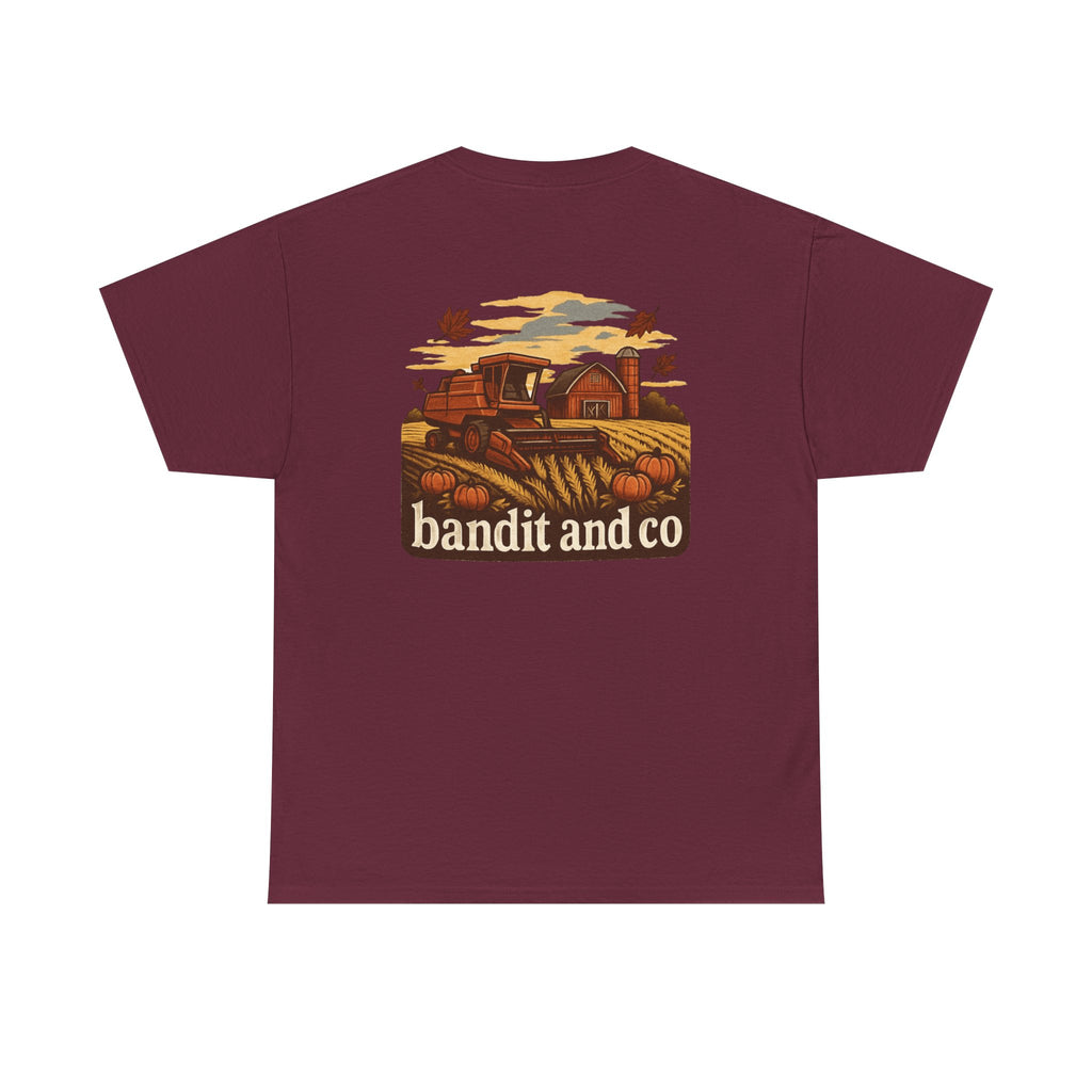 Autumn Harvest Unisex Heavy Cotton Tee, Casual Fall Shirt, Pumpkin Patch Tee, Vintage Farm Tee, Gift for Farmers, Fall Apparel