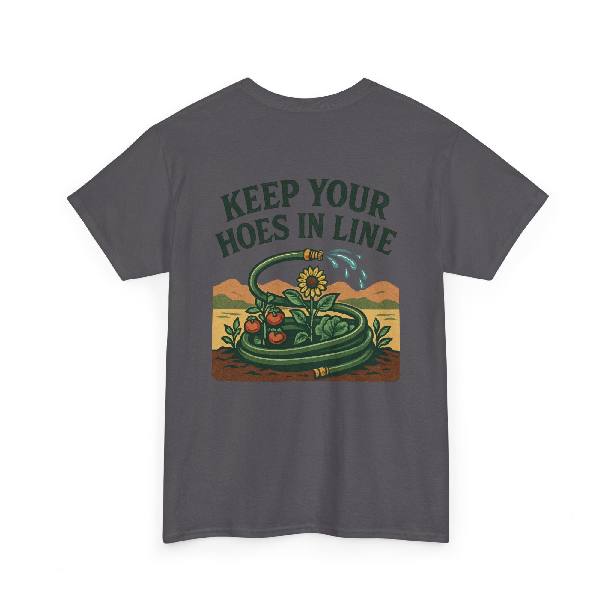 Keep Your Hoes in Line Tee, Unisex Cotton T-Shirt, Funny Gift for Gardeners, Casual Wear for Plant Lovers, Perfect for Birthdays, Holidays
