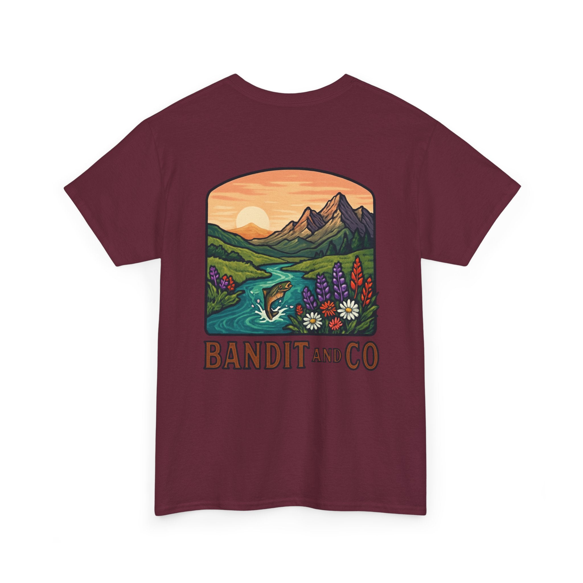 Nature-Inspired Unisex Heavy Cotton Tee - Cozy Outdoor Vibes for Adventure Lovers, Gift for Camping, Hiking, and Nature Enthusiasts